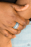 Rich Rogue - Blue Ring - Paparazzi Accessories Ring Bedazzle Me Pretty Mobile Fashion Boutique