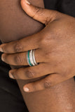 Rich Rogue - Green Ring - Paparazzi Accessories Ring Bedazzle Me Pretty Mobile Fashion Boutique