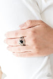 Rich With Richness - Black Ring - Paparazzi Accessories Ring Bedazzle Me Pretty Mobile Fashion Boutique