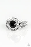Rich With Richness - Black Ring - Paparazzi Accessories Ring Bedazzle Me Pretty Mobile Fashion Boutique