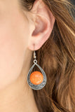 Richly Rio Rancho - Orange Earrings - Paparazzi Accessories Earrings Bedazzle Me Pretty Mobile Fashion Boutique
