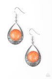 Richly Rio Rancho - Orange Earrings - Paparazzi Accessories Earrings Bedazzle Me Pretty Mobile Fashion Boutique
