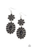 Richly Rustler - Black Earrings - Paparazzi Accessories Earrings Bedazzle Me Pretty Mobile Fashion Boutique