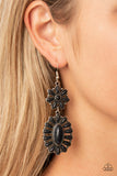 Richly Rustler - Black Earrings - Paparazzi Accessories Earrings Bedazzle Me Pretty Mobile Fashion Boutique