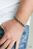 Ride The Rails - Brown Mens Bracelet - Paparazzi Accessories Mens Bracelet Bedazzle Me Pretty Mobile Fashion Boutique