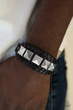 Riders Rally - Black Bracelet - Paparazzi Accessories Bracelet Bedazzle Me Pretty Mobile Fashion Boutique