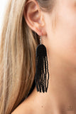 Right as RAINBOW - Black Earrings - Paparazzi Accessories Earrings Bedazzle Me Pretty Mobile Fashion Boutique