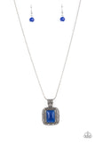 Right Hand TALISMAN - Blue Necklace - Paparazzi Accessories Necklace Bedazzle Me Pretty Mobile Fashion Boutique