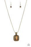 Right Hand TALISMAN - Brass Necklace - Paparazzi Accessories Necklace Bedazzle Me Pretty Mobile Fashion Boutique
