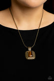 Right Hand TALISMAN - Brass Necklace - Paparazzi Accessories Necklace Bedazzle Me Pretty Mobile Fashion Boutique