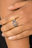 Right On TREK - Brown Ring - Paparazzi Accessories Ring Bedazzle Me Pretty Mobile Fashion Boutique