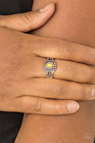 Right On TREK - Yellow Ring - Paparazzi Accessories Ring Bedazzle Me Pretty Mobile Fashion Boutique