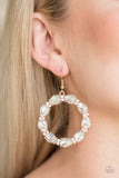 Ring Around The Rhinestones - Gold Earrings - Paparazzi Accessories Earrings Bedazzle Me Pretty Mobile Fashion Boutique