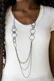 RING Down The House - Black Necklace - Paparazzi Accessories Necklace Bedazzle Me Pretty Mobile Fashion Boutique