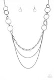 RING Down The House - Black Necklace - Paparazzi Accessories Necklace Bedazzle Me Pretty Mobile Fashion Boutique