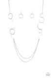 Ring In The Radiance - Silver Necklace - Paparazzi Accessories Necklace Bedazzle Me Pretty Mobile Fashion Boutique