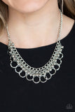 Ring Leader Radiance - Silver Necklace - Paparazzi Accessories Necklace Bedazzle Me Pretty Mobile Fashion Boutique
