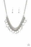 Ring Leader Radiance - Silver Necklace - Paparazzi Accessories Necklace Bedazzle Me Pretty Mobile Fashion Boutique