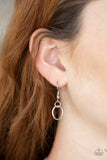 Ringing Off The Hook - Silver Necklace - Paparazzi Accessories Necklace Bedazzle Me Pretty Mobile Fashion Boutique