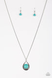 Rio Rancho Resplendence - Blue Necklace - Paparazzi Accessories Necklace Bedazzle Me Pretty Mobile Fashion Boutique