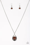 Rio Rancho Resplendence - Brown Necklace - Paparazzi Accessories Necklace Bedazzle Me Pretty Mobile Fashion Boutique