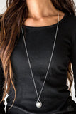 Rio Rancho Resplendence - White Necklace - Paparazzi Accessories Necklace Bedazzle Me Pretty Mobile Fashion Boutique