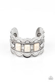 Rio Rancho Retreat - White Bracelet - Paparazzi Accessories Bracelet Bedazzle Me Pretty Mobile Fashion Boutique