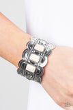 Rio Rancho Retreat - White Bracelet - Paparazzi Accessories Bracelet Bedazzle Me Pretty Mobile Fashion Boutique