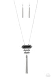 Rio Rendezvous - Black Necklace - Paparazzi Accessories Necklace Bedazzle Me Pretty Mobile Fashion Boutique