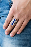 Rio Trio - Blue Ring - Paparazzi Accessories Ring Bedazzle Me Pretty Mobile Fashion Boutique
