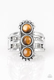 Rio Trio - Brown Ring - Paparazzi Accessories Ring Bedazzle Me Pretty Mobile Fashion Boutique