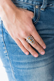 Rio Trio - Brown Ring - Paparazzi Accessories Ring Bedazzle Me Pretty Mobile Fashion Boutique