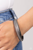 Rippling Reunion - Black Bracelet - Paparazzi Accessories Bracelet Bedazzle Me Pretty Mobile Fashion Boutique