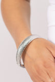 Rippling Reunion - Silver Bracelet - Paparazzi Accessories Bracelet Bedazzle Me Pretty Mobile Fashion Boutique