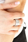 Rise and Shine - Silver Ring - Paparazzi Accessories Ring Bedazzle Me Pretty Mobile Fashion Boutique