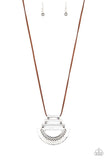 Rise and SHRINE - Brown Necklace - Paparazzi Accessories Necklace Bedazzle Me Pretty Mobile Fashion Boutique