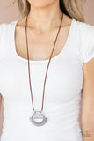 Rise and SHRINE - Brown Necklace - Paparazzi Accessories Necklace Bedazzle Me Pretty Mobile Fashion Boutique