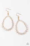 Rise and Sparkle! - Gold Earrings - Paparazzi Accessories Earrings Bedazzle Me Pretty Mobile Fashion Boutique