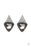 Risky Razzle - Silver Post Earrings - Paparazzi Accessories Post Earrings Bedazzle Me Pretty Mobile Fashion Boutique
