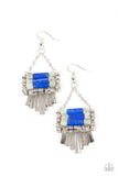 Riverbed Bounty - Blue Earrings - Paparazzi Accessories Earrings Bedazzle Me Pretty Mobile Fashion Boutique