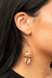 Riverbed Bounty - Copper Earrings - Paparazzi Accessories Earrings Bedazzle Me Pretty Mobile Fashion Boutique