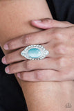 Riviera Royalty - Blue Ring - Paparazzi Accessories Ring Bedazzle Me Pretty Mobile Fashion Boutique