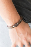 Road Burner - Brown Bracelet - Paparazzi Accessories Bracelet Bedazzle Me Pretty Mobile Fashion Boutique