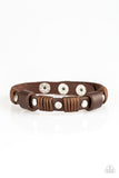 Road Burner - Brown Bracelet - Paparazzi Accessories Bracelet Bedazzle Me Pretty Mobile Fashion Boutique
