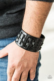 Road Hog - Black Bracelet - Paparazzi Accessories Bracelet Bedazzle Me Pretty Mobile Fashion Boutique