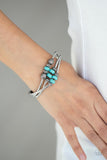 Road Trip Rebel  - Blue Bracelet - Paparazzi Accessories Bracelet Bedazzle Me Pretty Mobile Fashion Boutique