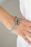 Road Trip Rebel - Silver Bracelet - Paparazzi Accessories Bracelet Bedazzle Me Pretty Mobile Fashion Boutique
