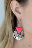 Road Trip Treasure - Pink Earrings - Paparazzi Accessories Earrings Bedazzle Me Pretty Mobile Fashion Boutique