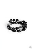 Roadhouse Renegade - Black Bracelet - Paparazzi Accessories Bracelet Bedazzle Me Pretty Mobile Fashion Boutique