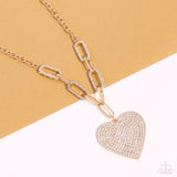 Roadside Romance - Gold Necklace - Paparazzi Accessories Necklace Bedazzle Me Pretty Mobile Fashion Boutique